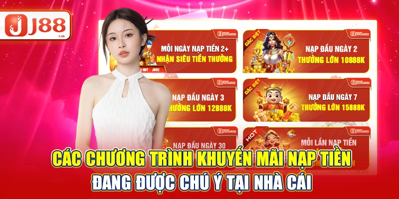 Các chương trình khuyến mãi nạp tiền đang được chú ý tại nhà cái